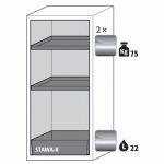 ARMOIRE SÉCURITÉ S-PEGASUS-90 S90.129.060.WDAC GRIS CLAIR - ASECOS