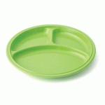 ASSIETTE 3 COMPARTIMENTS MELAMINE VERTE