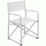 FAUTEUIL SCENARIO PLIANT TPEP/ALU - BLANC - PROLOISIRS