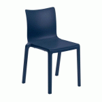 LOT DE 4 - CHAISE YUNA USAGE INTÉRIEUR ET EXTÉRIEUR, BLEU FONCÉ