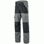 PANTALON DE TRAVAIL RENFORCÉ CRAFT WORKER - GRIS ET NOIR - TAILLE 48 CEPOVETT SAFETY