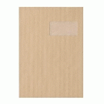 BRUNEAU - POCHETTE KRAFT BRUN RECYCLÉ 229 X 324 MM 90 G AVEC FENÊTRE 50 X 100 MM - BOÎTE DE 250