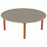 TABLE CARÉLIE MOB ROND Ø120 T1 STR POLY ÉRABLE G. BEIG/PAPAY - MOBIDECOR