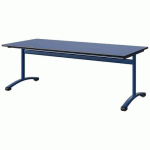 TABLE MALIBU 180X80 T4 DL STR ANTIB BLEU U525/NOIR BLEU 5005