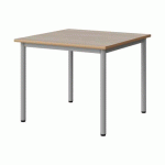 TABLE MALIBU 80X80CM T4 4P STRA ALAISÉ ACACIA/GRIS 9006