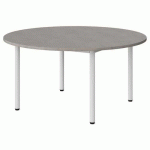 TABLE MALIBU Ø 120 T3 4P STRA ABS BÉTON F186/BLC 9016