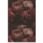 BRICOFLOR - PAPIER PEINT VINTAGE MOTIF FLEURI ROUGE & NOIRTAPISSERIE BORDEAUX FLORALE STYLE ROMANTIQUE PAPIER PEINT RÉTRO MOTIF DE ROSES - ROUGE, NOIR