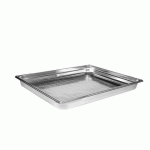 BAC GASTRONORME PERFORÉ INOX - SANS ANSE - GN 2/1 PROFONDEUR 6.5 CM