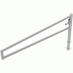 BARRIÈRE GALVANISÉ PIVOTANTE À BÉTONNER AVEC SERRURE -3000MM - SCHAKE