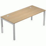 BUREAU PIED MÉTAL TRENDY 25MM - 180CM - CHÊNE CANADIEN GRIS - ARTARREDI