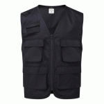 LOT DE 2 - PORTWEST C704 GILET DE TRAVAIL NOIR - TAILLE XXL