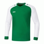 MAILLOT DE FOOT MANCHES LONGUES ENFANT - JAKO - CHAMP 20 VERT/BLANC