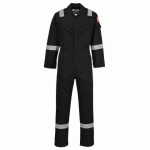 PORTWEST FR50 COMBINAISON FLAMME RÉSISTANT ET ANTISTATIQUE 350G NOIR - TAILLE XXL - STANDARD
