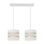 HELAM SUSPENSION LINÉAIRE HELEN, BLANC-DORÉ, 2 LAMPES