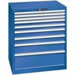 ARMOIRE BLEU SÉCU. 870X725X1000 AVEC 9 TIROIRS 200KG - LISTA