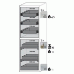 ARMOIRE SCLASSIC90 MAINTIEN-DROITE-EPOXY-GRIS-3 TIROIRS