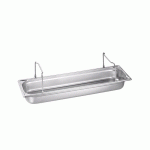 BAC GN BLANCO EN ACIER INOXYDABLE GN 2/4 AVEC POIGNÉES ÉTRIER - 65 MM, CAPACITÉ : 4 LITRES
