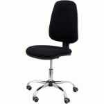 CHAISE SOCOVOS BASE CHROMÉ TISSU ARAN - NOIR - PIQUERAS Y CRESPO