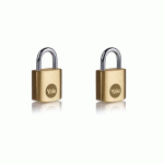 LOT DE 2 CADENAS LAITON S'ENTROUVRANT - 20 MM - 3 CLÉS INCLUSES YALE