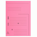 LOT DE 5 - PAQUET DE 25 CHEMISES 2 RABATS SUPER 210 CONTACT - 24 X 32 CM - ROSE