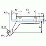 PAIRE DE PAUMELLES POUR FEUILLURE DE 45MM LAGUNE CHROMÉ MAT - STREMER - 4201.31.0