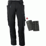 PANTALON DE TRAVAIL STRETCH ADVANCED MASCOT 38 NOIR *DISPO 48H*