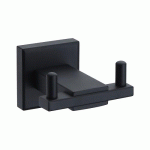 PATÈRE NOIR MAT - DOUBLE - PORTE-PEIGNOIRE JVD