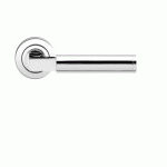 POIGNÉES DE PORTE SUR ROSACES RONDES SÉRIE ER 31 TASMANIA -INOX POLI -BEC DE CANE KARCHER DESIGN