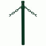 POTELET PROVINCE Ø76 MM CHAINES 2 ANNEAUX CITY VERT 6005 - PROCITY
