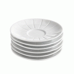 SOUS-TASSE À CAFÉ EN PORCELAINE - LOT DE 6