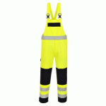 PORTWEST FR63 COTTE À BRETELLE HIVIS MULTIRISQUES JAUNE/MARINE - TAILLE XL
