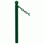 POTELET PROVINCE Ø76 MM CHAINES 1 ANNEAU BOULE VERT 6005 - PROCITY