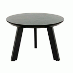 TABLE INTÉRIEURE - MÉTAL/MÉLAMINÉ NOIR - D60 - H42 - JOLYNE