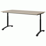 TABLE MALIBU 160X80 T3/T6 DL ST ISOS BEIG 1460/BEI NOIR 9005 - MANUTAN EXPERT
