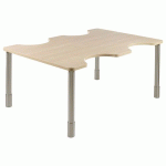 TABLE PMR 162 X 110 CM RÉGLABLE STRATIFIÉ - ÉRABLE/GRIS - SUNSET CREATION