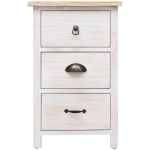 ARMOIRE AVEC TIROIRS ET ANTA EN PAULOWNIA BLANC ET EN BOIS EN BOIS NATUREL VARIÉ TAILLE : 35X25X57 CM