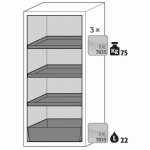 ARMOIRE SÉCURITÉ S-PEGASUS-90 S90.129.060.WDAC GRIS CLAIR - ASECOS