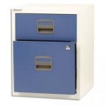 BISLEY CAISSON MOBILE 2 TIROIRS DONT 1 POUR DOSSIERS SUSPENDUS GRIS