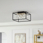 LUCANDE PLAFONNIER LED KASSI, NOIR, FER, INTENSITÉ VARIABLE, 40CM
