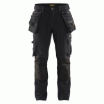 PANTALON DE TRAVAIL X1900 ARTISAN STRETCH 4D NOIR TAILLE 48L - BLAKLADER