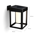 PHILIPS APPLIQUE MURALE LED CAMILL, NOIR/BLANC,14 X 14 CM