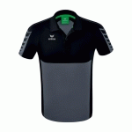 POLO HOMME - ERIMA - SIX WINGS GREY/NOIR