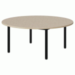 TABLE MALIBU Ø120 T1 4P ST ISOSON BEIGE 1460/BEIGE NOIR 9005