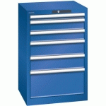 ARMOIRE BLEU SÉCU. 564X572X850 AVEC 6 TIR. 75KG _ 78.953.100 - LISTA