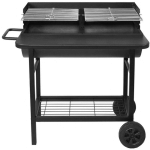 BARBECUE À CHARBON 71X35.5CM AVEC CHARIOT ROBBY SMOKER ONE - NOIR