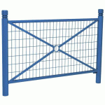 BARRIÈRE PROVINCE GRILLAGÉE 1.57 M CITY - ZINC BLEU 5010 - PROCITY