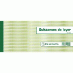 CARNET DE QUITTANCES DE LOYER AVEC SOUCHE EXACOMPTA