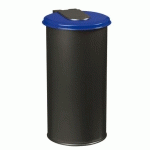 CORBEILLE 80 LITRES TUBO ROSSIGNOL RONDE EXTÉRIEUR BLEUE