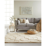 FLAIR RUGS - TAPIS GÉOMÉTRIQUE EN LAINE DESIGN RECTANGLE GIGI BEIGE 120X170 - BEIGE