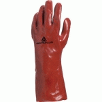 GANTS DE MANUTENTION PVC/COTON 36 CM ROUGE 10 - DELTA PLUS